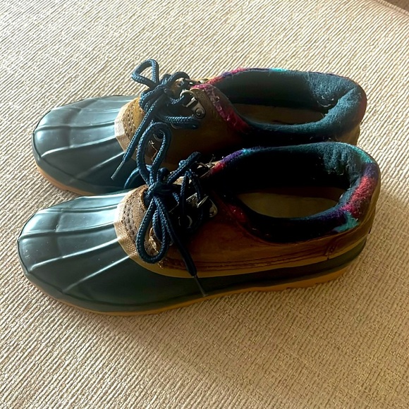 Vintage 2000s y2k Bay Area Traders Duck waterproof Shoes Rain Boots fleece lined - Picture 2 of 9